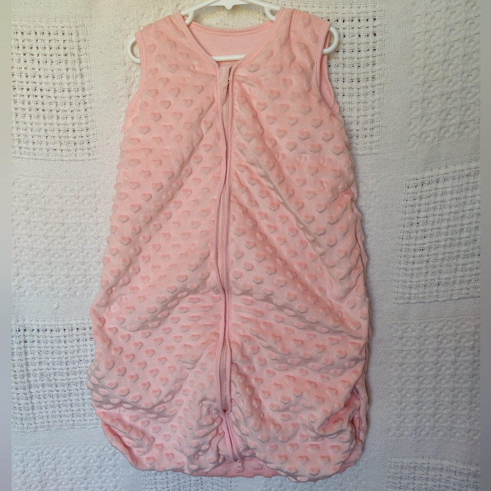 1.5 TOG Baby Sleep Sack Pink Hearts Size 6-12 Months Medium